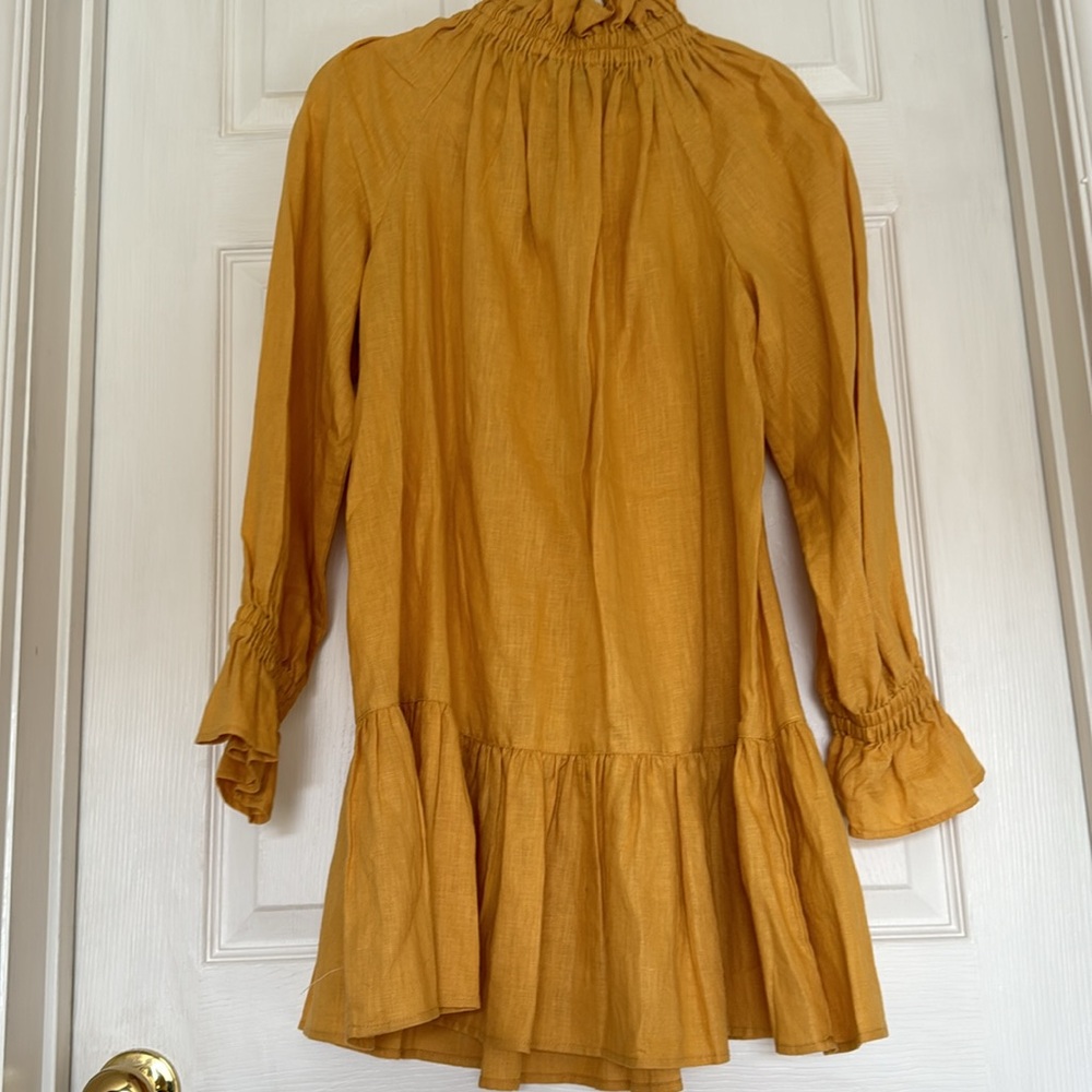 Ephemera Golden Linen Dress